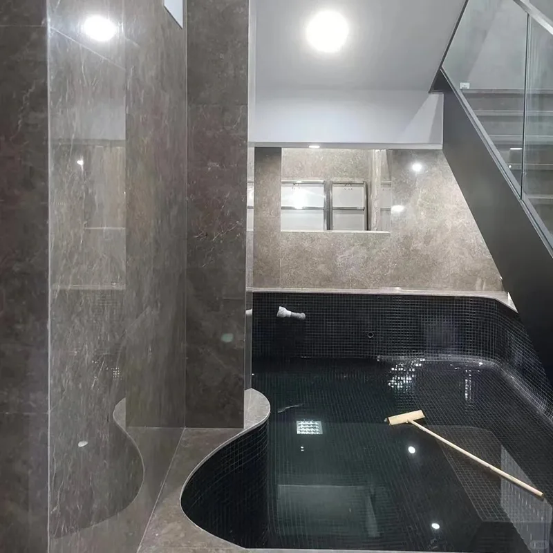 Slab đá cẩm thạch màu xám